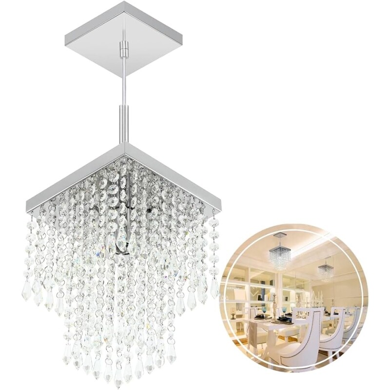 Lustre Pendente De Cristal Acrilico Marrycrilic Formidavel