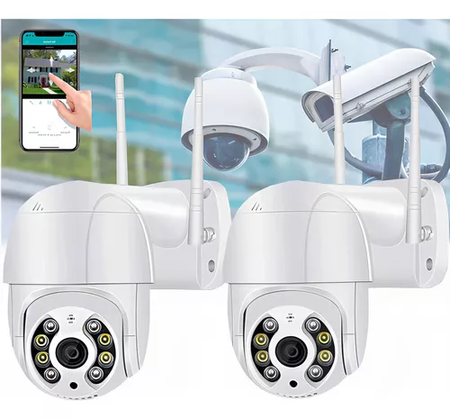 (R$ 73,00 cada) Kit 2 Câmera Ip Wifi Dome Rotativa Visão Noturna A8 Cor Branco