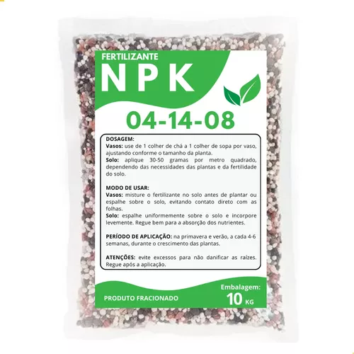 Adubo Fertilizante Npk 04x14x08 Para Plantas E Flores | 10kg