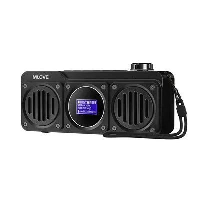 MLOVE-alto-falante Bluetooth portátil com rádio FM