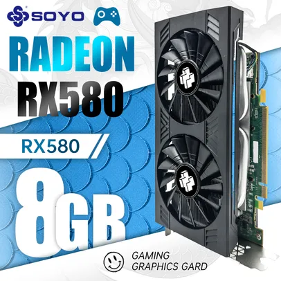 [Do Brasil] Placa de vídeo AMD Radeon, RX 580, GPU, GDDR5, Memória 256Bit