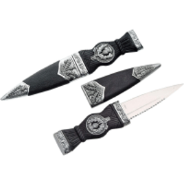 Faca Escocesa Pequena Sgian Dubh de 18,4 CM Preta