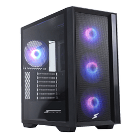 Gabinete Gamer SuperFrame Hawk RGB Mid Tower Vidro Temperado ATX Black Sem Fonte Com 3 Fans