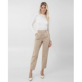 Calça jeans color feminina baggy cintura alta