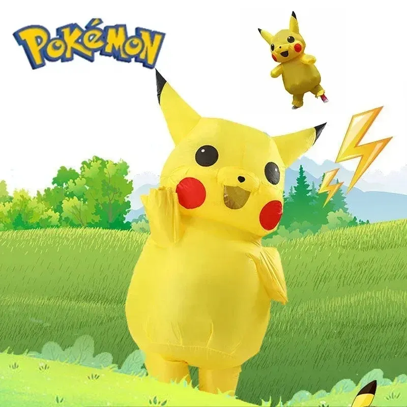 Traje inflável Pikachu feat Teletubies