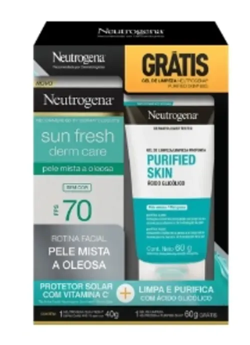 Kit Neutrogena Sun Fresh Purified Skin (2 Produtos)