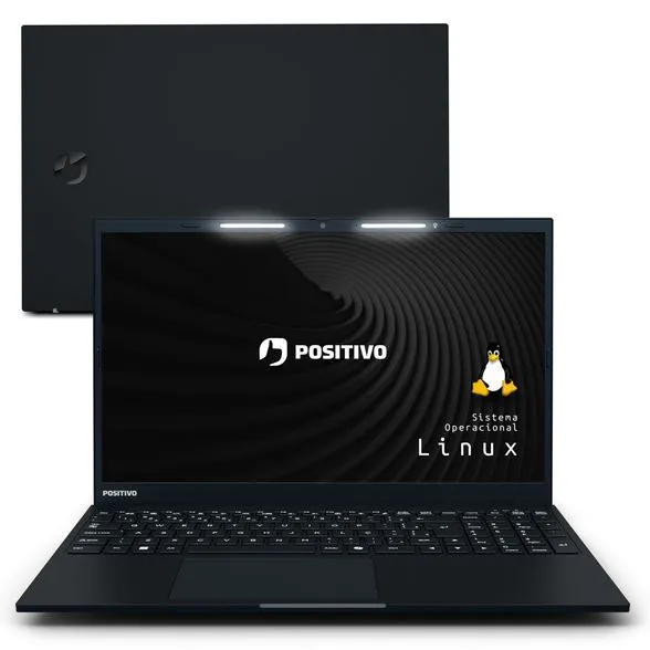 Notebook Positivo Vision R15 AMD® Ryzen 5-5500U Linux 16GB RAM 256GB SSD Full HD 15.6” Lumina Bar - Preto | Loja Meu Positivo