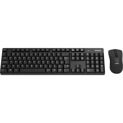 Teclado e Mouse Philips Wireless SPT6501B Preto