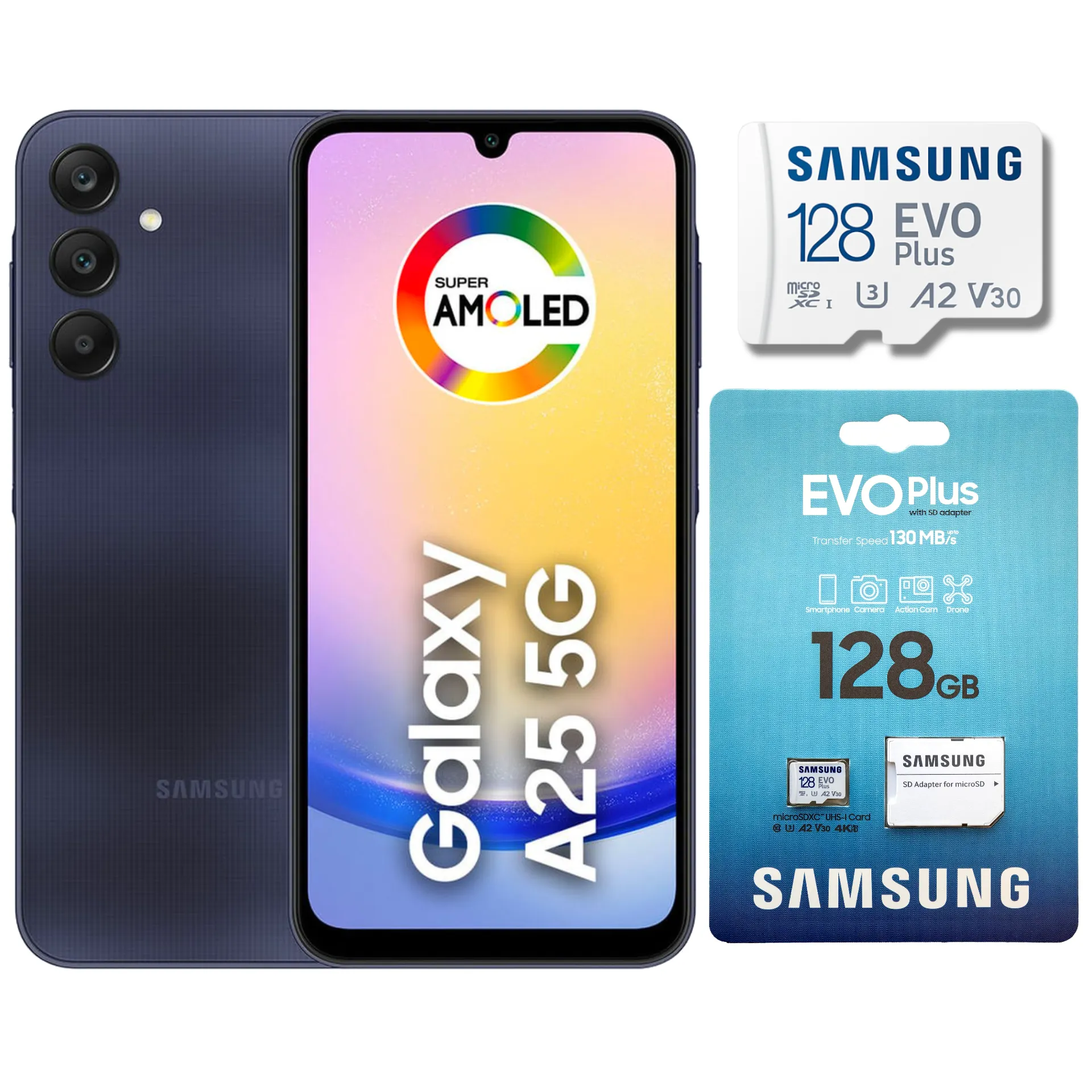 [ESTUDANTES] Smartphone Samsung Galaxy A25 5G 128GB 6GB RAM Tela 6.5 + Cartão de Memória EVO Plus 128GB