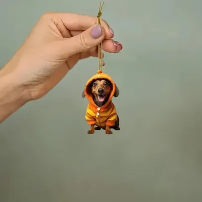 Pingente de Acrílico para Chaveiro Cachorro para Decoração