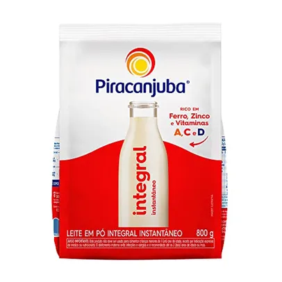 Piracanjuba - Leite Pó Integral Instantâneo, Pouch 800g