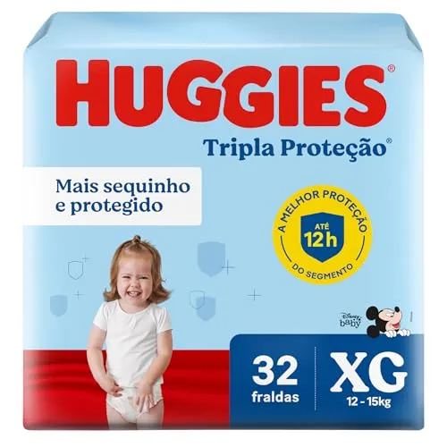 Huggies Fralda Tripla Proteção XG 32 Un