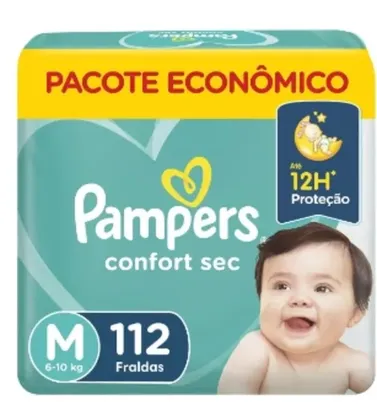 [Leve 3 R$ 99] Fralda Pampers Confort Sec M 112 unidades Pampers Confort Sec