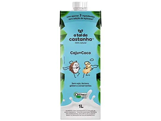 3 Corações A Tal Da Castanha Caju+Coco - Bebida Vegetal 1L