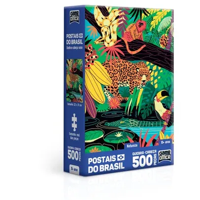 (R$18,61 +por-) Postais do Brasil: Natureza - Quebra-cabeça Nano - 500 peças - Toyster Brinquedos