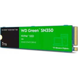 SSD WD Green SN350 1TB NVMe M.2 2280 Leitura até 2400MB/s e Gravação até 1850MB/s - WDS100T2G0C