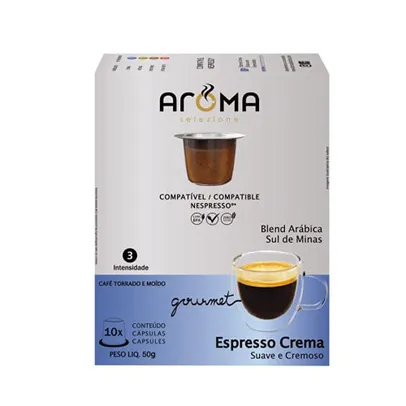 [+ por - ] 9,26 Aroma Selezione Cápsulas De Café Aroma Espresso Crema Compatível Com Nespresso Contém 10 Cápsulas