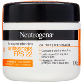Creme Facial Neutrogena Face Care Intensive Antissinais FPS 22 100g
