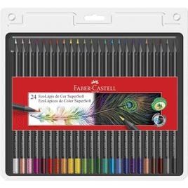 Lápis de Cor Faber-Castell EcoLápis Supersoft 120724SOFT 24 Cores