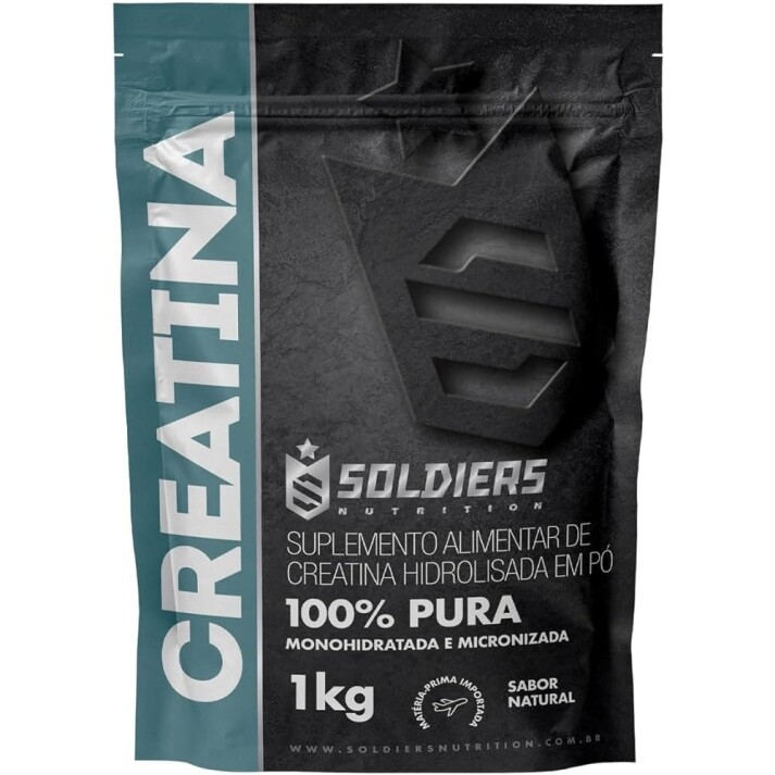 Creatina Monohidratada Soldiers Nutrition 1Kg 100% Pura Importada