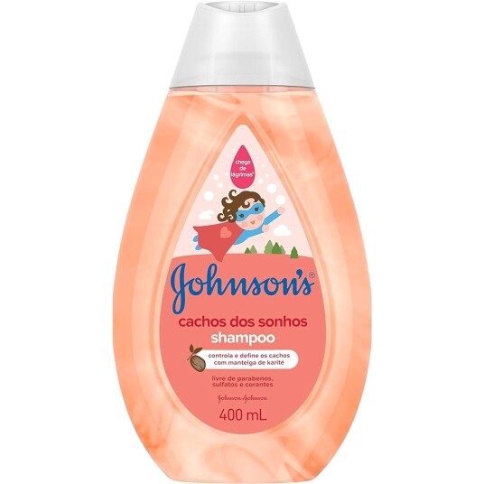 Johnson's Baby Shampoo Infantil Para Cabelos Cacheados Cachos Dos Sonhos 400ml