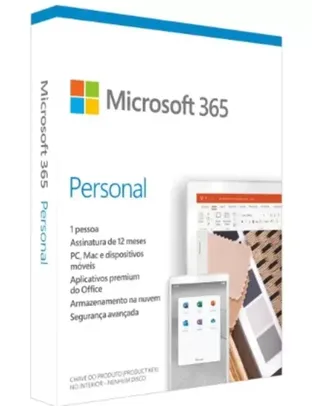 [Leve 2 R$ 64,5] Microsoft 365 Personal Office 365 apps 1TB