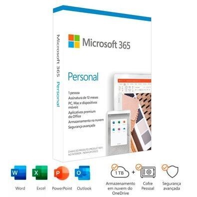 Microsoft Office 365 Personal + 1TB de Armazenamento Válidos por 1 Ano