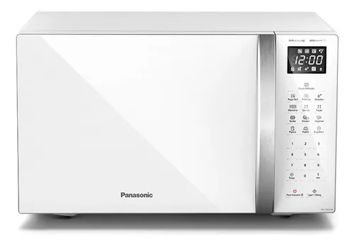 Micro-ondas Panasonic com Tecnologia Dupla Refeição 34L Branco - NN-ST65LWRUN