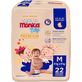 Turma da Mônica Baby Premium Jumbo M 22 Unidades