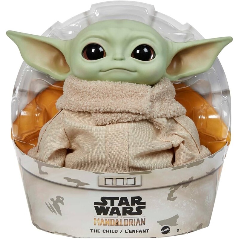 Boneco de Pelúcia Star Wars Baby Yoda 28cm GWD85 - Mattel