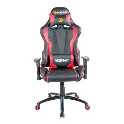 Cadeira Gamer KBM! GAMING Storm CG300, Preta e Vermelha, Com Almofadas, Reclinável, Descanso de Braço 2D - KGCG300PTVM