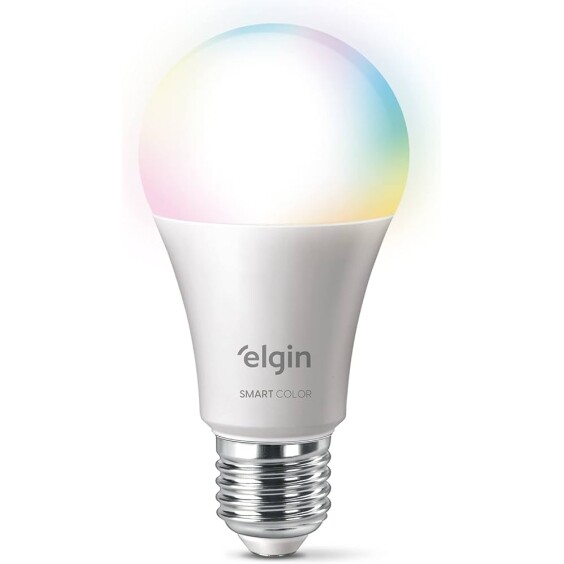 Lâmpada Inteligente 15W Smart Color RGB Wifi Elgin compatível com Alexa e Google Home
