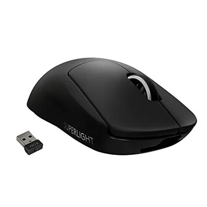 Mouse Gamer Sem Fio Logitech G PRO X SUPERLIGHT com Tecnologia LIGHTSPEED, Ultraleve 63g, 5 Botões Programáveis, Sensor HERO 25K - Preto