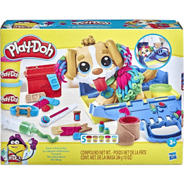 Play-Doh Conjunto de Massinha Veterinário Pet Shop Kit com 5 Potes de Massa de Modelar e Acessórios