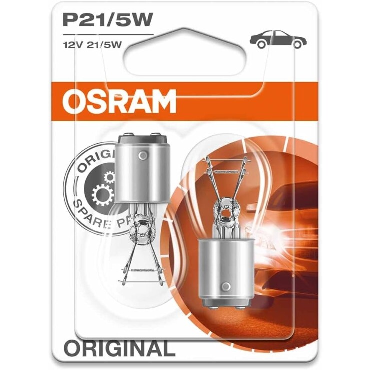 kit 2 Lâmpada Osram Standard 7528 P21/5 - Original