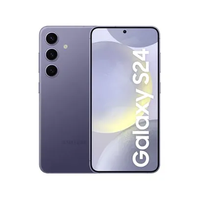 Exclusivo cliente prime. Smartphone Samsung Galaxy S24, Galaxy AI, Selfie de 12MP, Tela de 6.2 1-120Hz, 128GB, 8GB RAM - Violeta