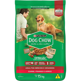 Ração Seca Purina Nestlé Dog Chow Para Cães Adultos Frango E Arroz 15Kg