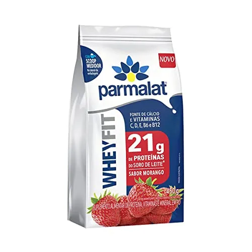 [PROGRAME E POUPE] Parmalat Whey Protein Em Pó Morango Whey Fit 450G