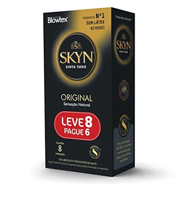 (Leve 4 pague 3) SKYN Preservativo Original Sensação Natural 8 Unidades