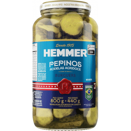 Hemmer Pepinos Burgers Em Rodelas 440g