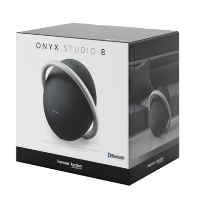 HARMAN KARDON ONYX STUDIO 8 - Caixa de Som Bluetooth com Calibragem de Som Automática, Pareamento com outra para efeito de som stereo