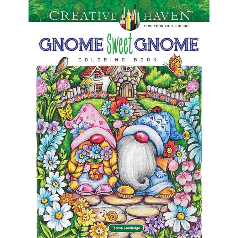 Livro Creative Haven Gnome Sweet Gnome Coloring Book