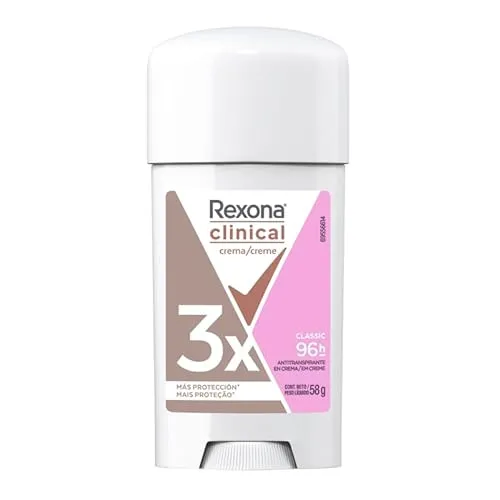 [+ POR - R$ 16,91] Desodorante REXONA Clinical Antitranspirante Creme Classic 58g