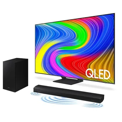 Samsung Combo Smart TV 55 QLED 4K 55Q65D 2024 + Soundbar HW-B550/ZD