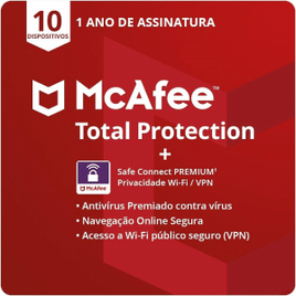 McAfee Total Protection 10 Antivírus – Programa premiado de proteção contra ameaças digitais programas não desejados multi dispositivos -