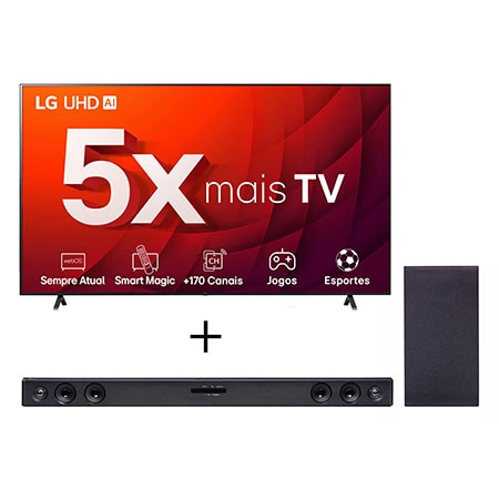 Combo Smart TV LG UHD UR8750 70" 4K, 2023 + Soundbar SQC2
