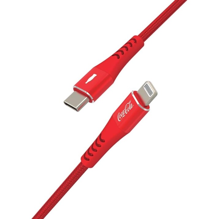 Cabo Elite Coca-Cola Lightning para USB-C - Vermelho