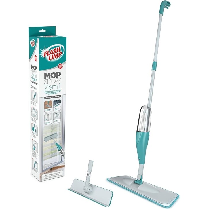 Flash Limp MOP6064 Mop Spray 2 em 1 com reservatório 365 ml Verde