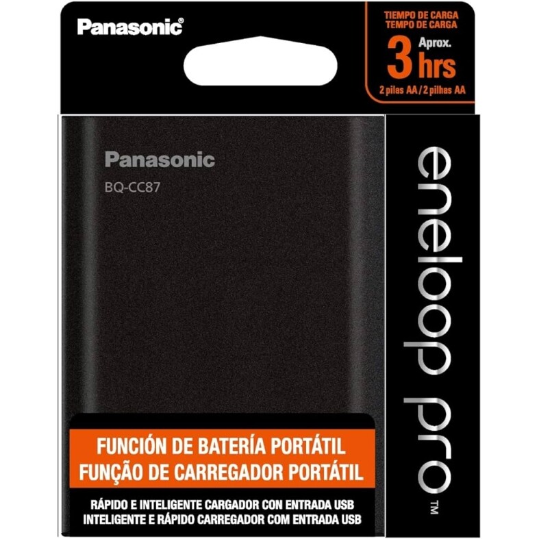 Carregador Panasonic Eneloop Pro BQ-CC87AB-K