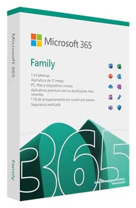 [Prime] Microsoft 365 Family | Office 365 apps | 1TB na nuvem por usuário | até 6 usuários | assinatura anual | Nova Versão